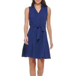 DKNY Navy Sleeveless Mini Dress